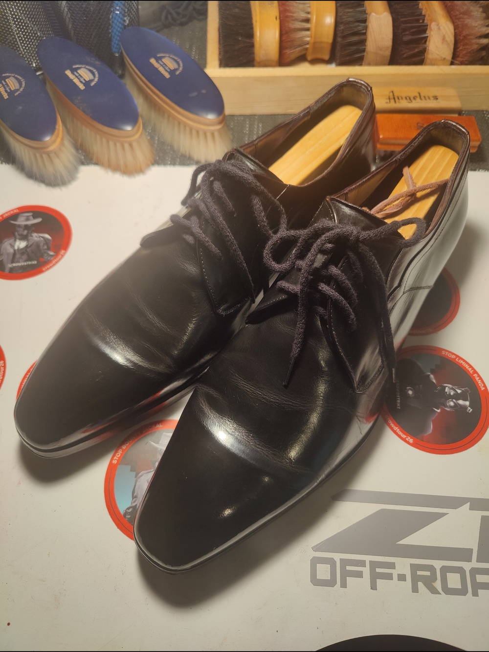 Classic Men's Black Leather Lace-Up Dress Shoes